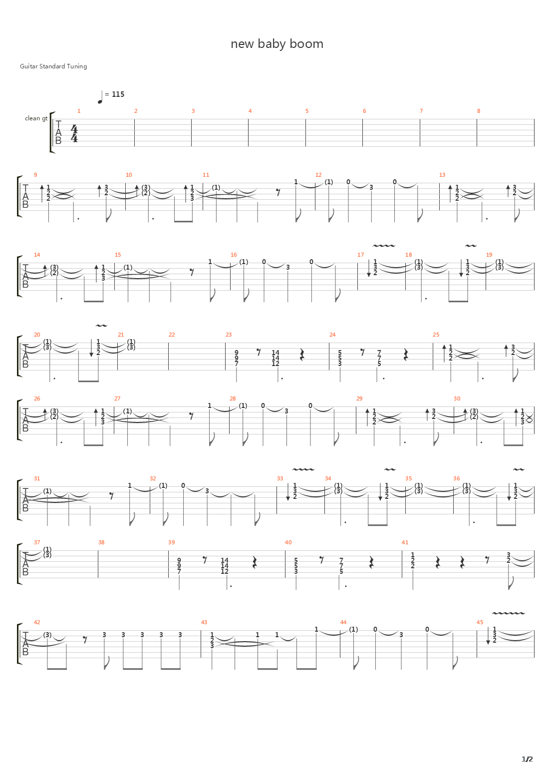 New Baby Boom吉他谱