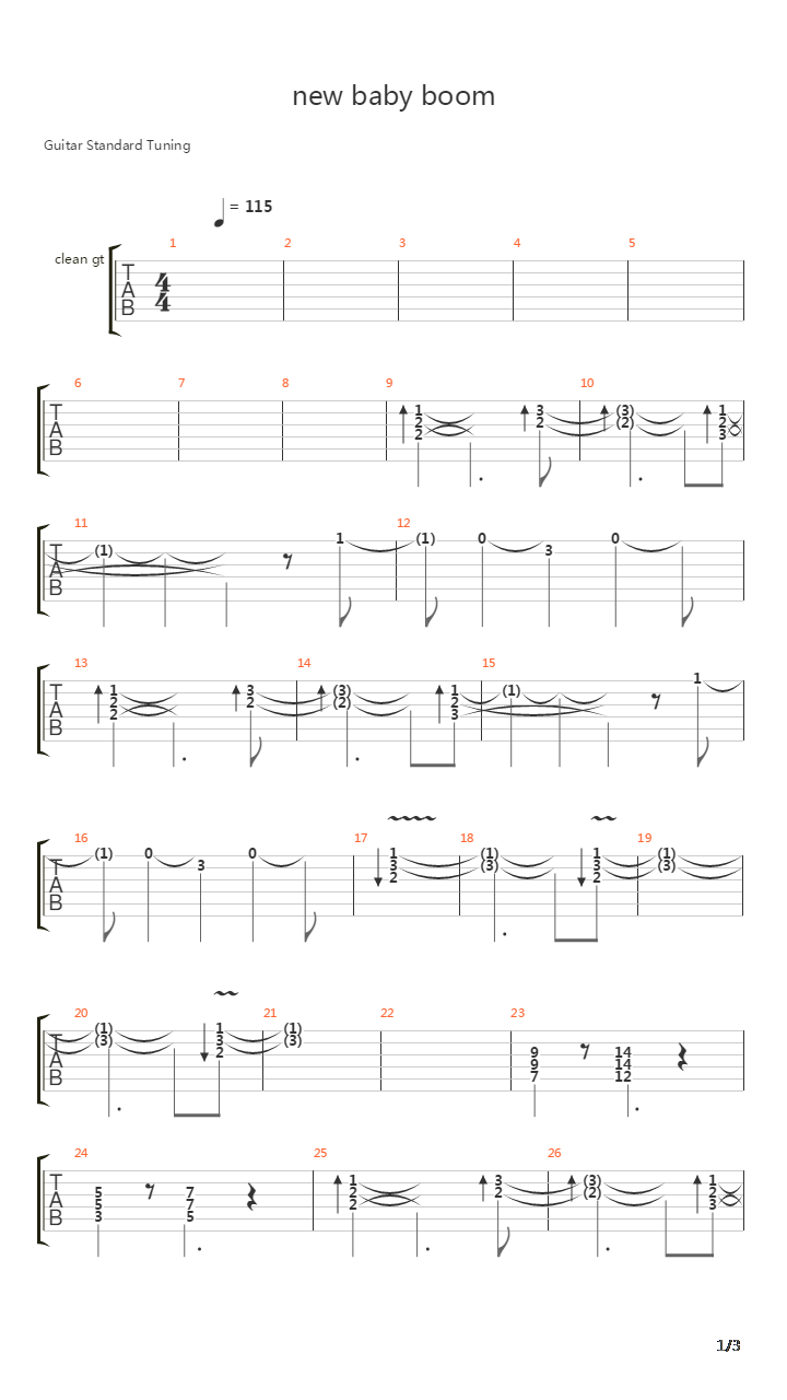 New Baby Boom吉他谱