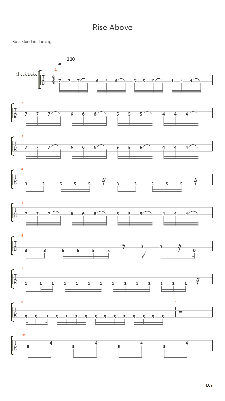 Rise Above吉他谱