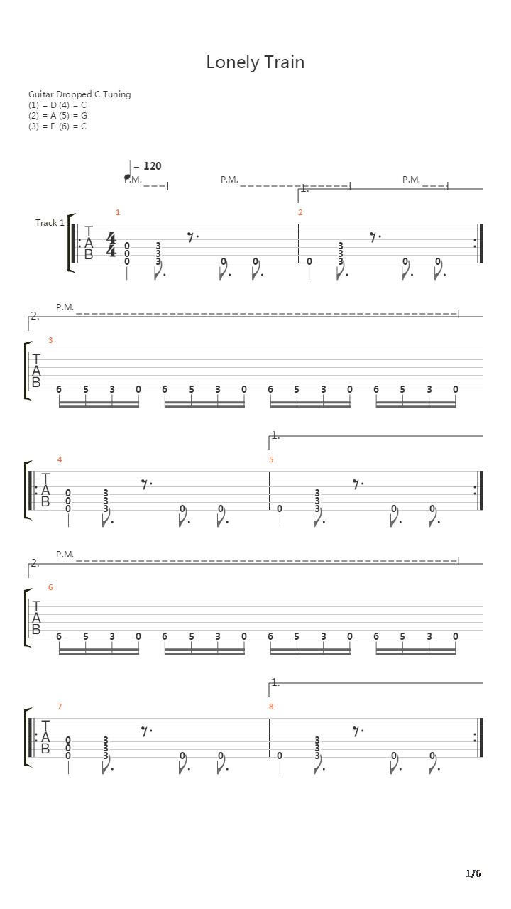 Lonely Train吉他谱