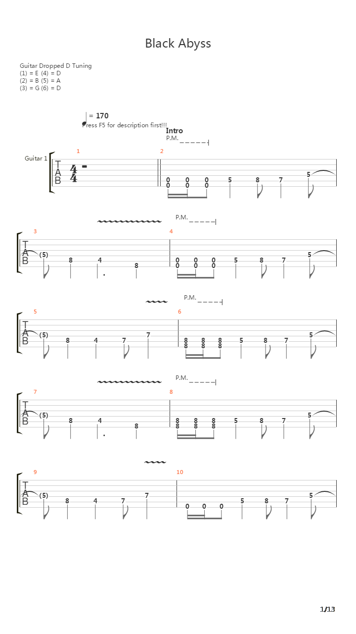 Black Abyss吉他谱