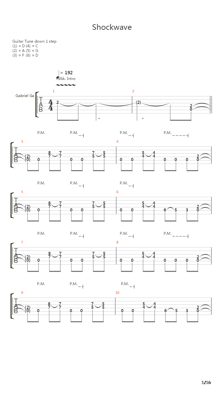 Shockwave吉他谱