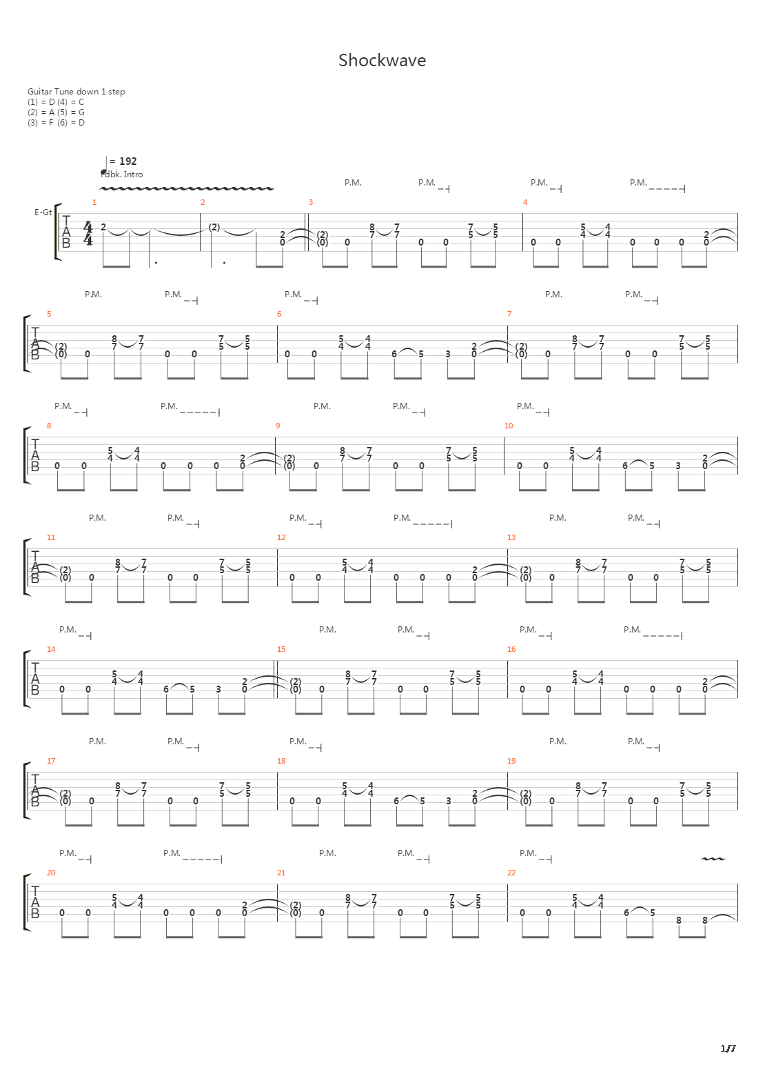 Shockwave吉他谱