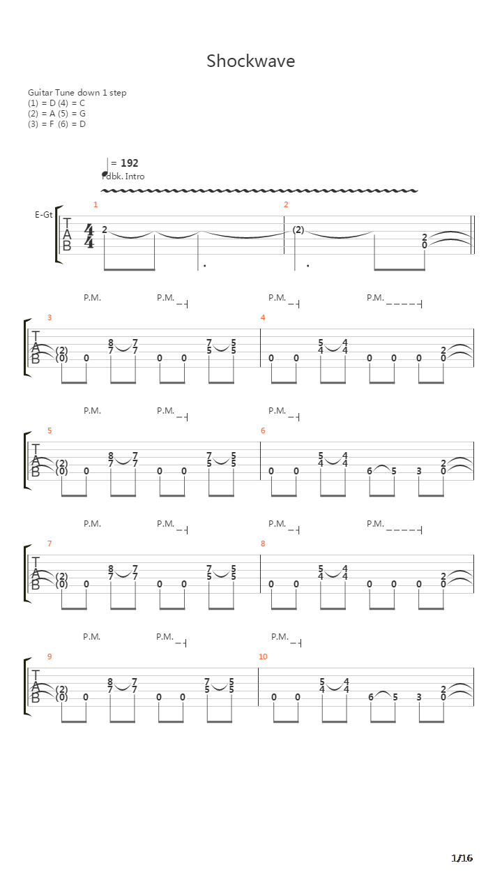 Shockwave吉他谱