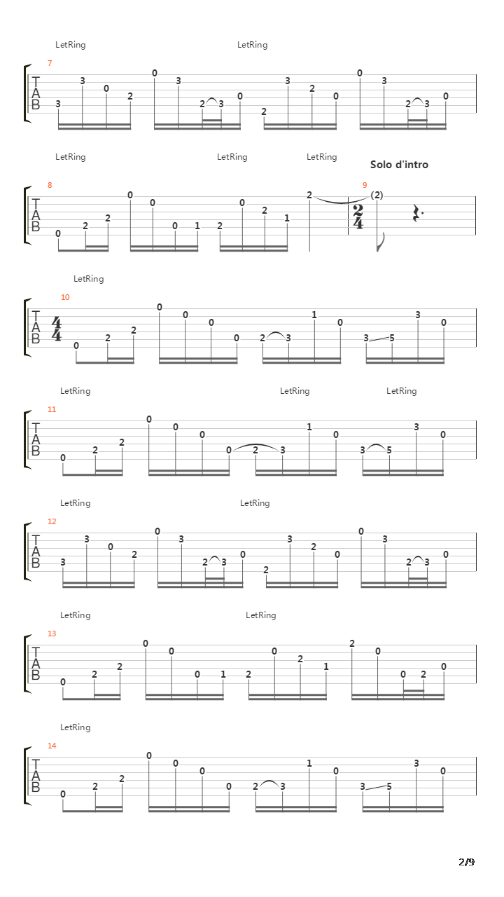 Highway Song吉他谱