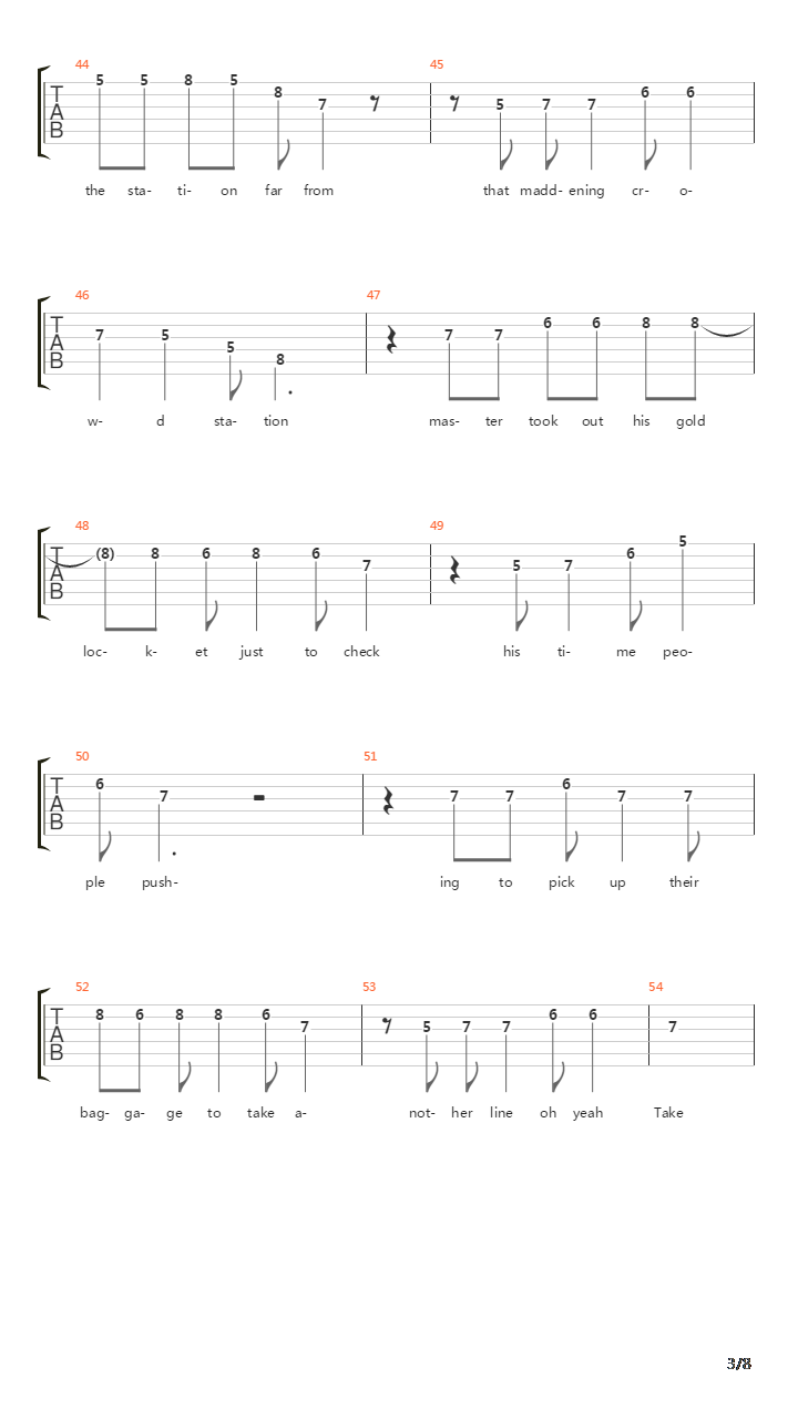 Take A Train吉他谱