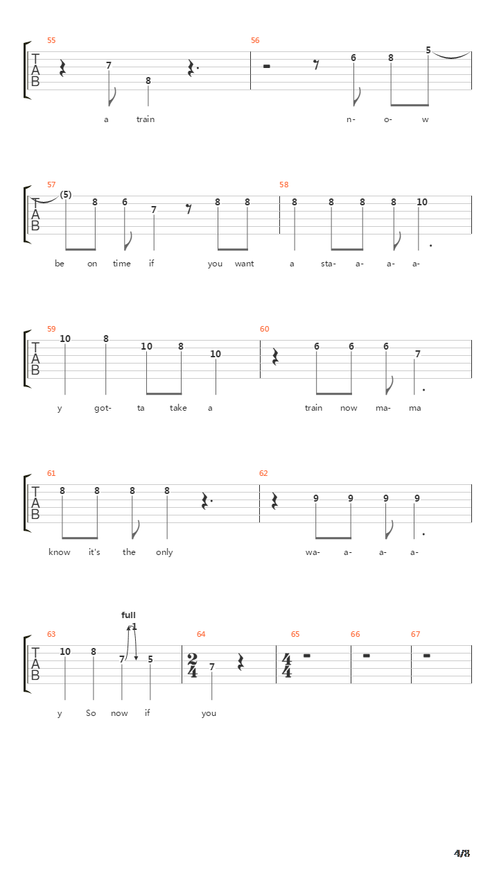 Take A Train吉他谱