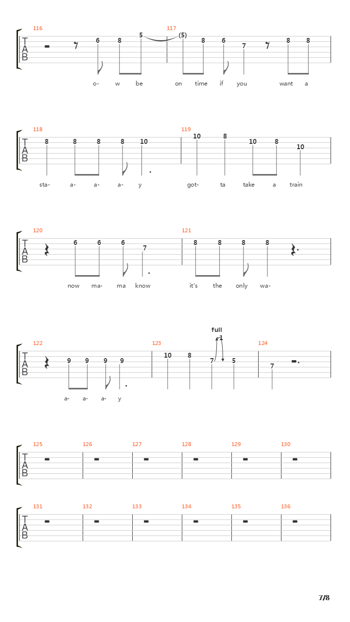 Take A Train吉他谱