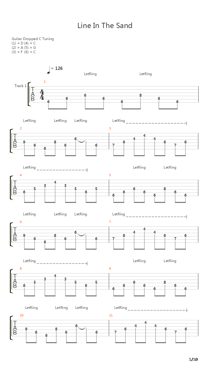 Line In The Sand吉他谱