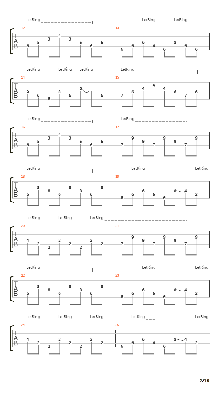 Line In The Sand吉他谱