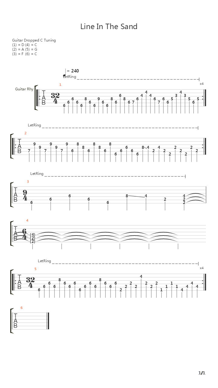 Line In The Sand吉他谱