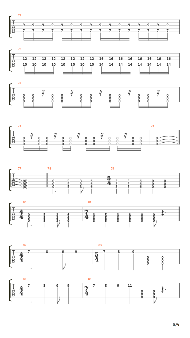 Across Waters Again吉他谱