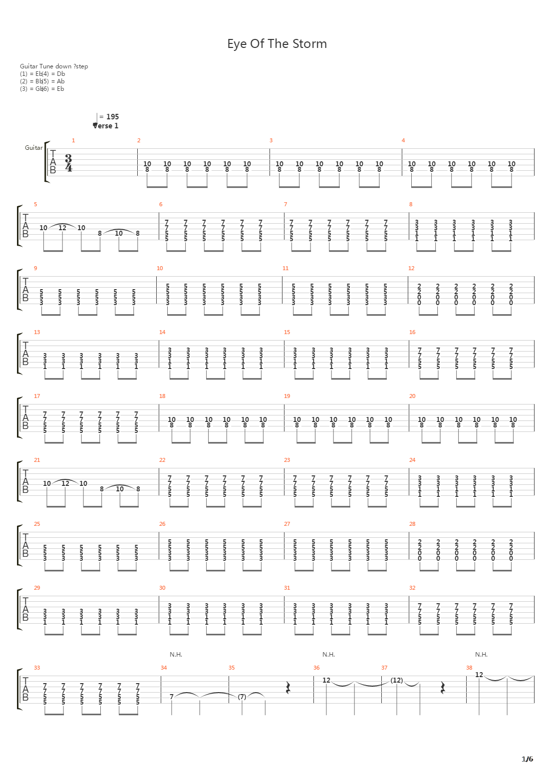 Eye Of The Storm吉他谱