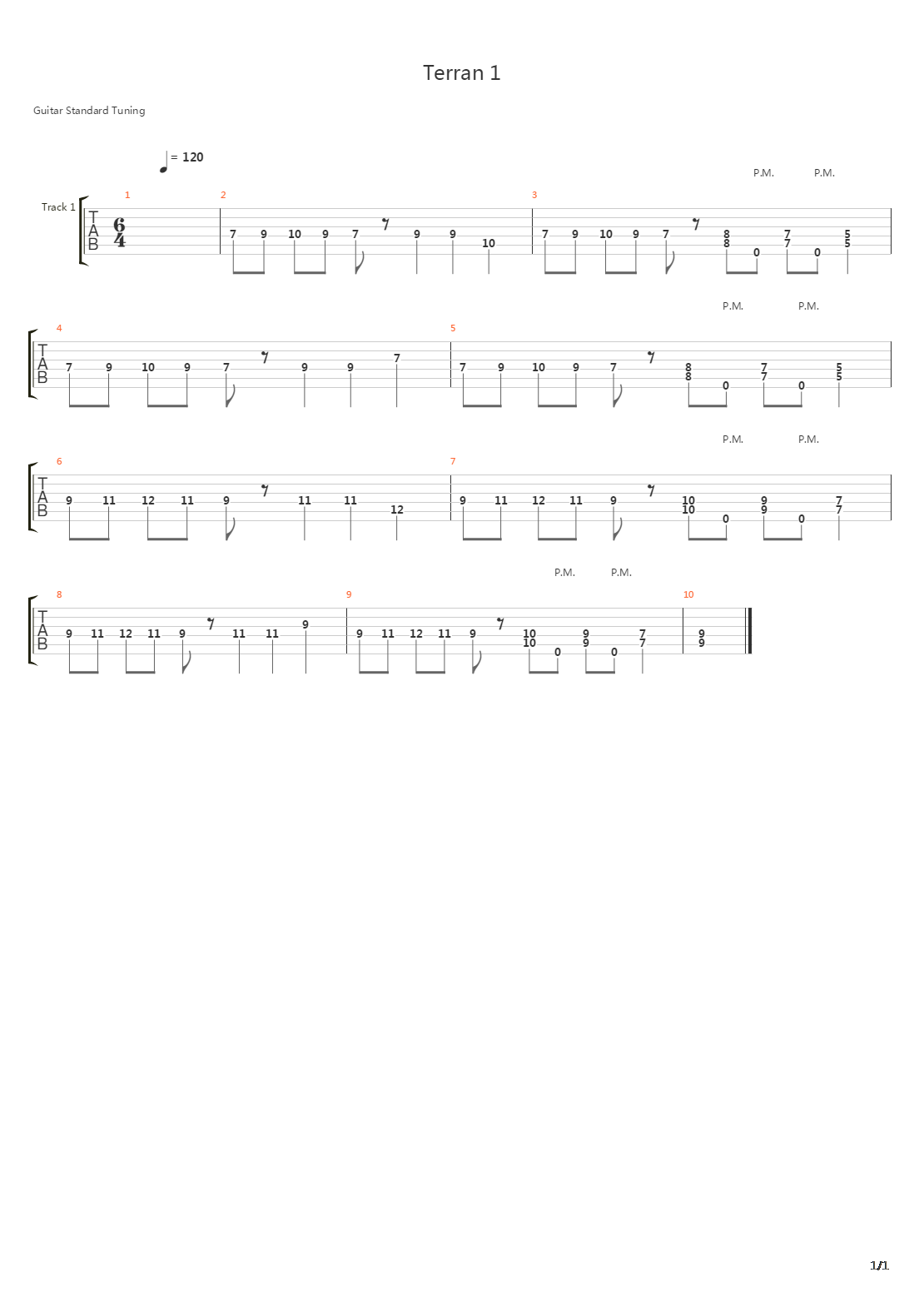 Terran吉他谱