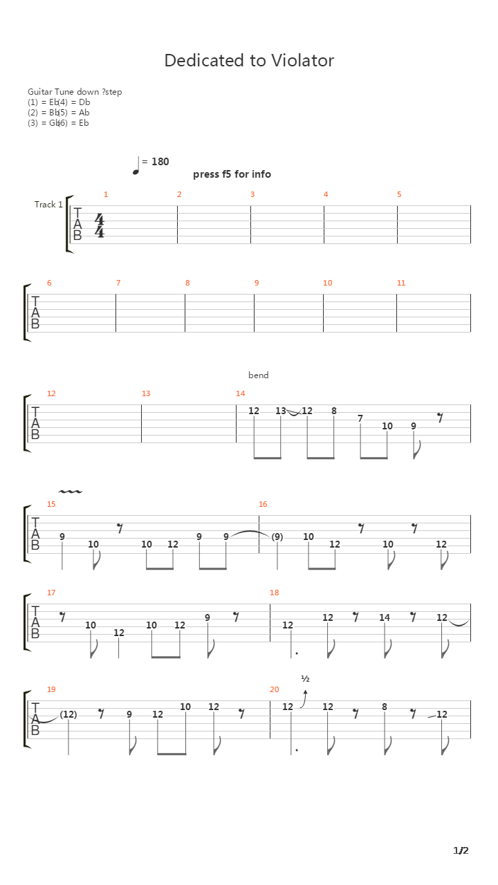 Dedicated To Violator吉他谱