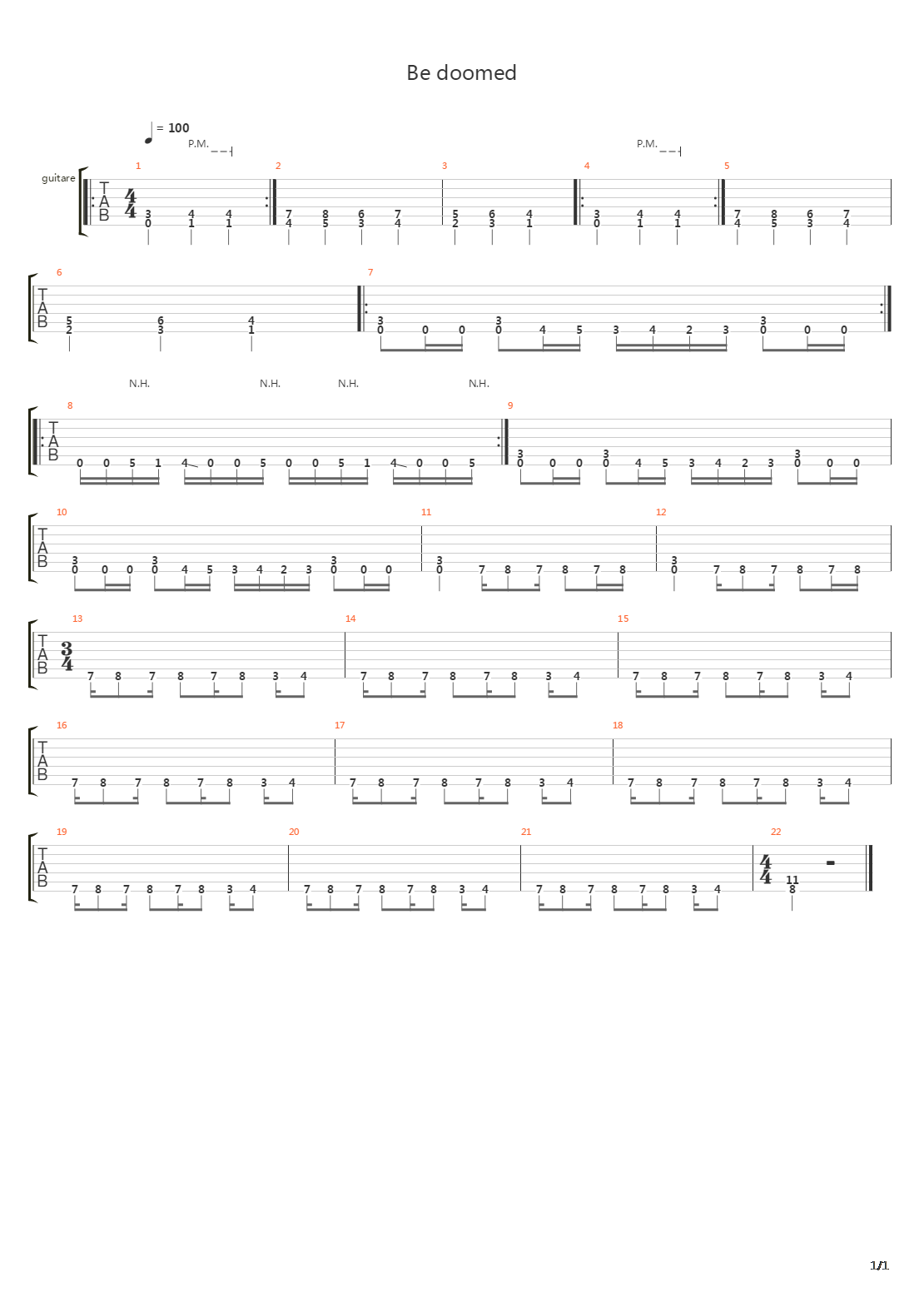Be Doomed吉他谱