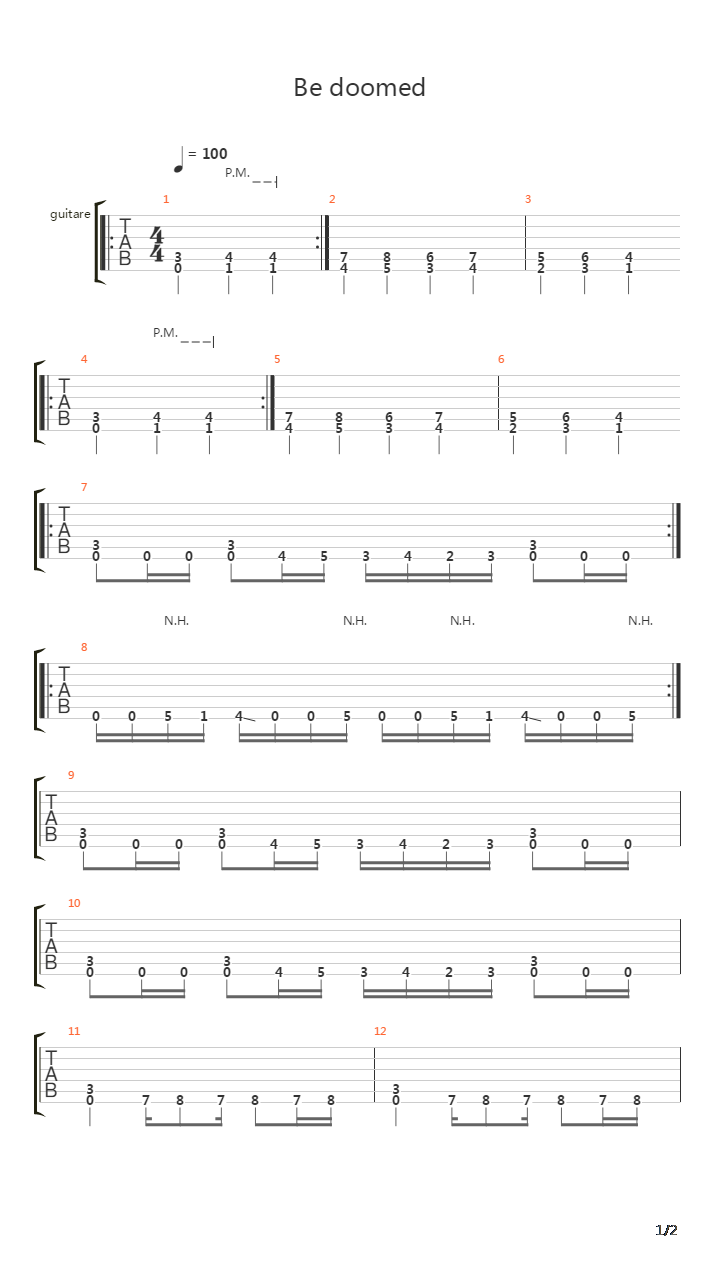 Be Doomed吉他谱