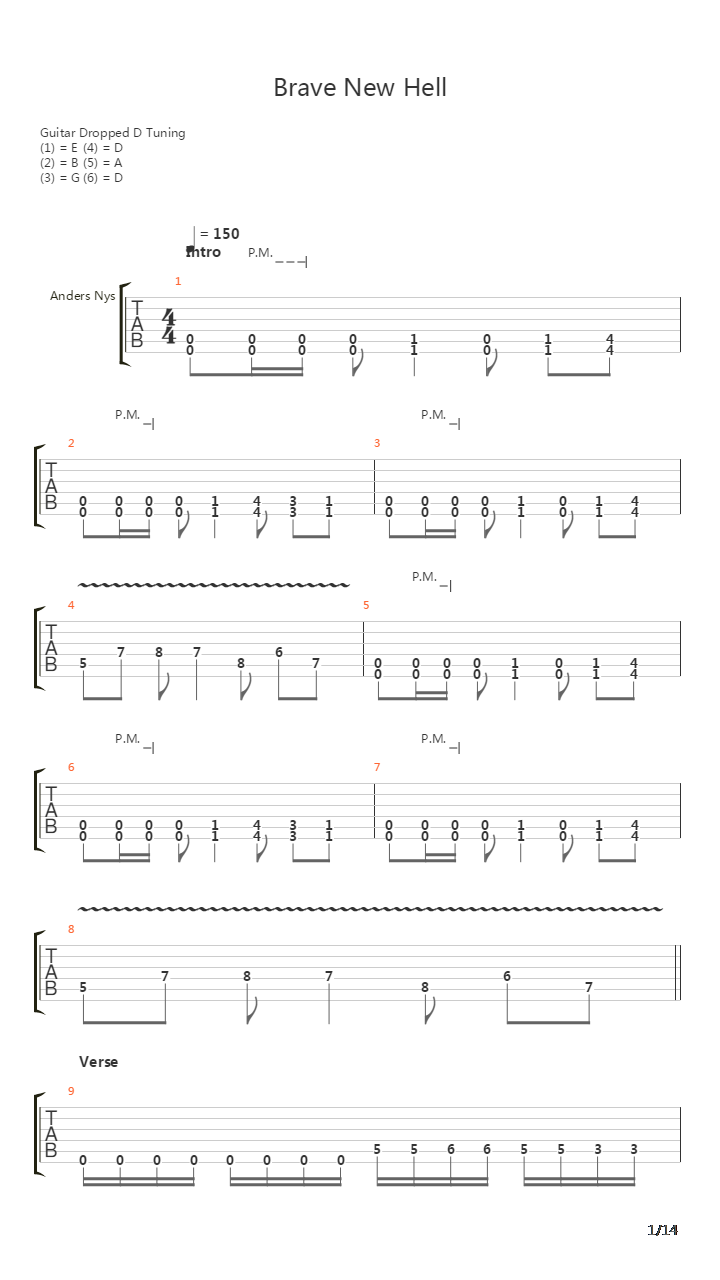 Brave New Hell吉他谱