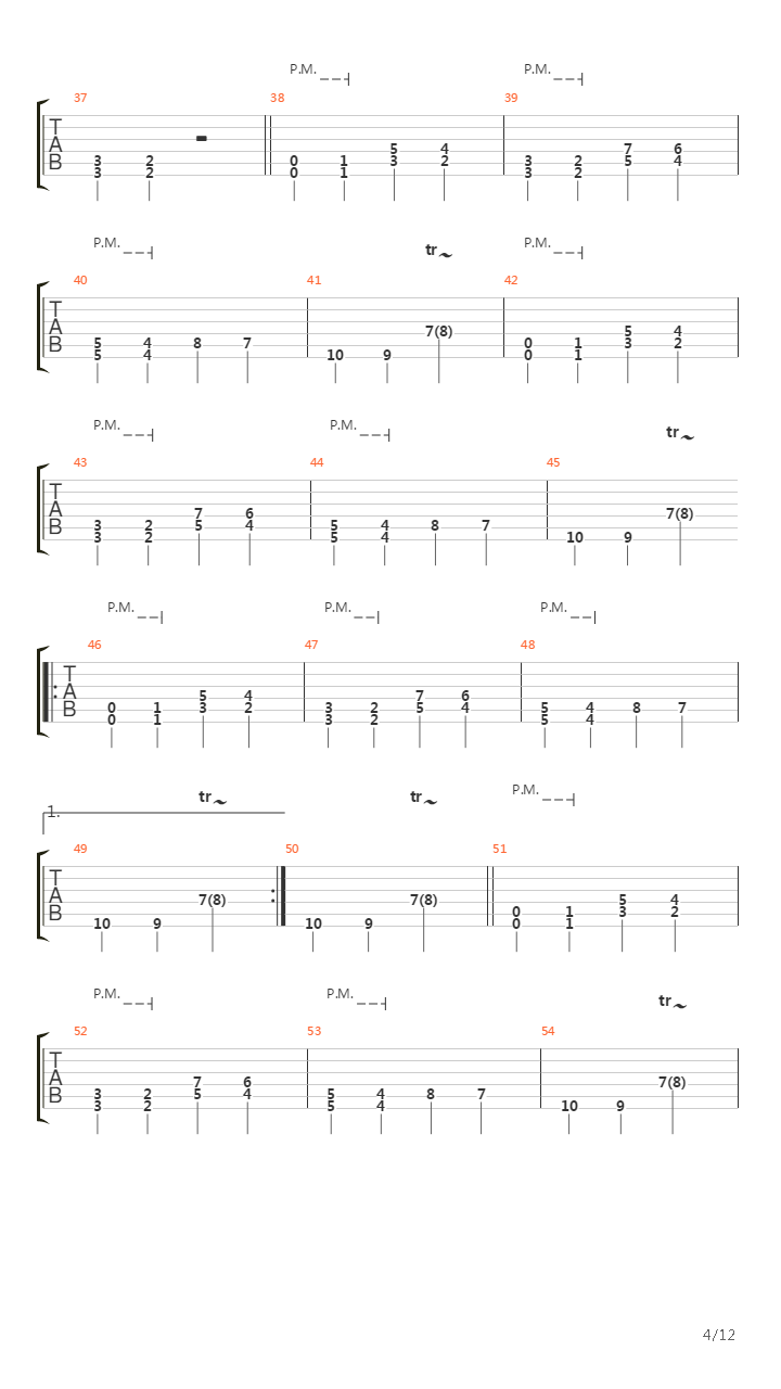 Process Of Disillumination吉他谱