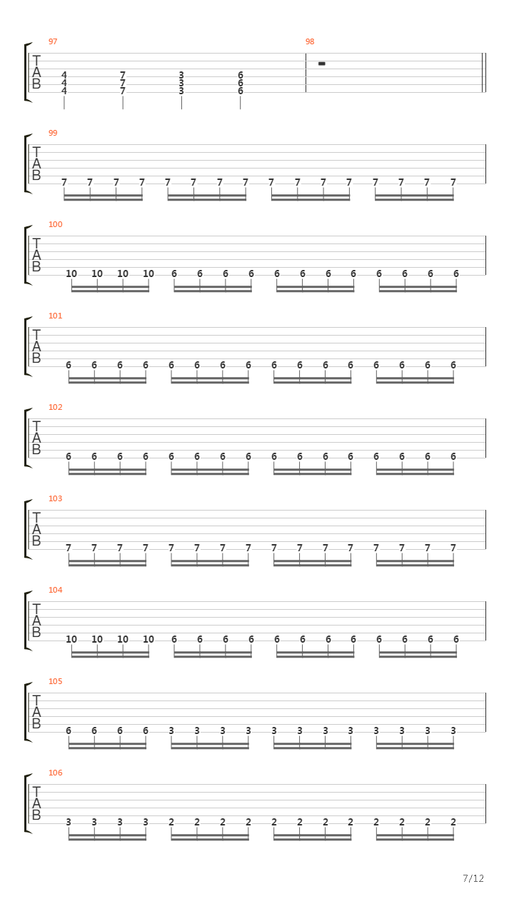 Process Of Disillumination吉他谱