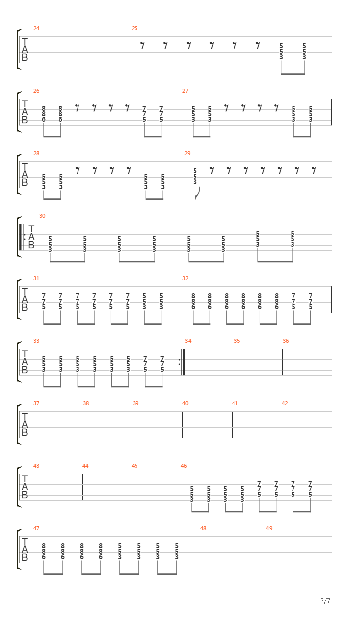 Along Comes Mary吉他谱