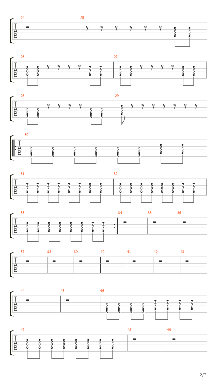 Along Comes Mary吉他谱