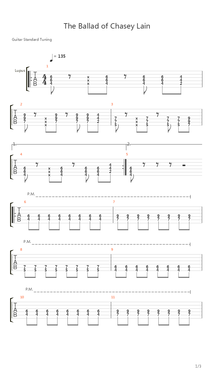 The Ballad Of Chasey Lain吉他谱