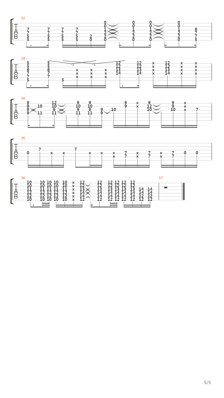 Hook吉他谱