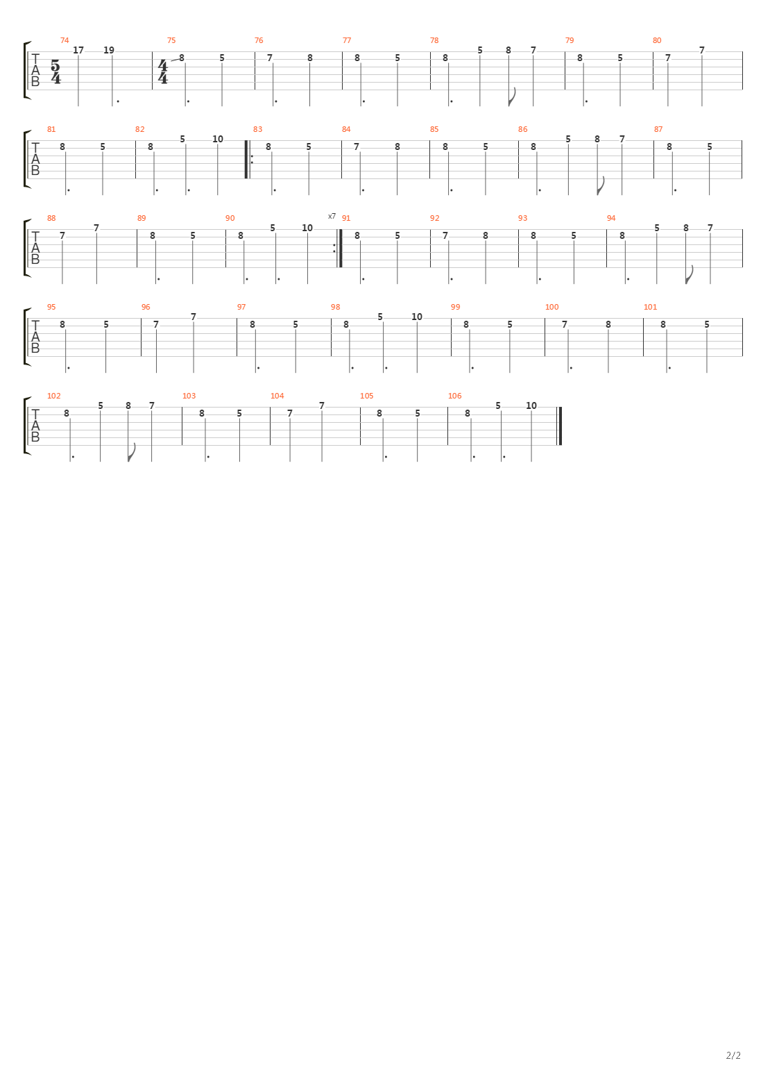 Procession Of The Dead Clowns吉他谱