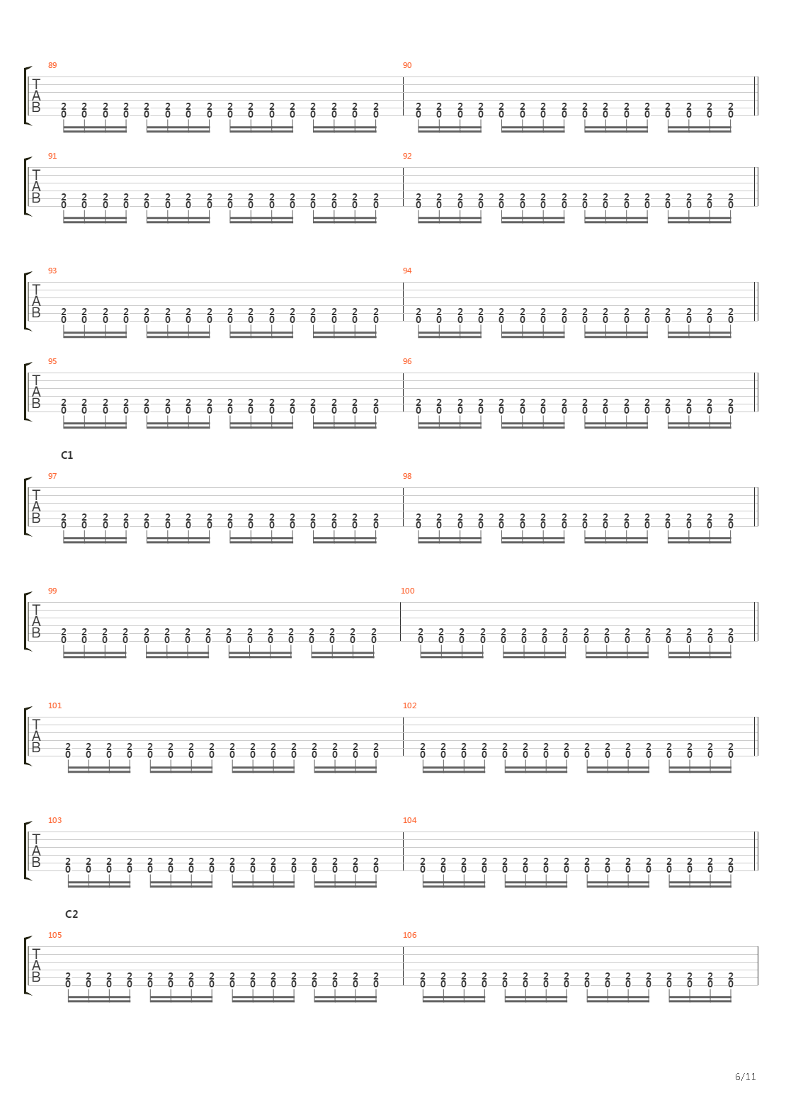 The Choir Of The Dead吉他谱