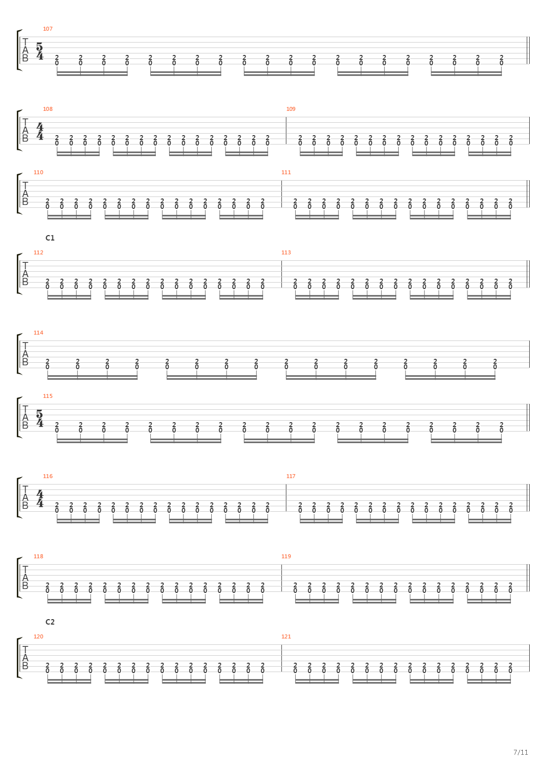 The Choir Of The Dead吉他谱