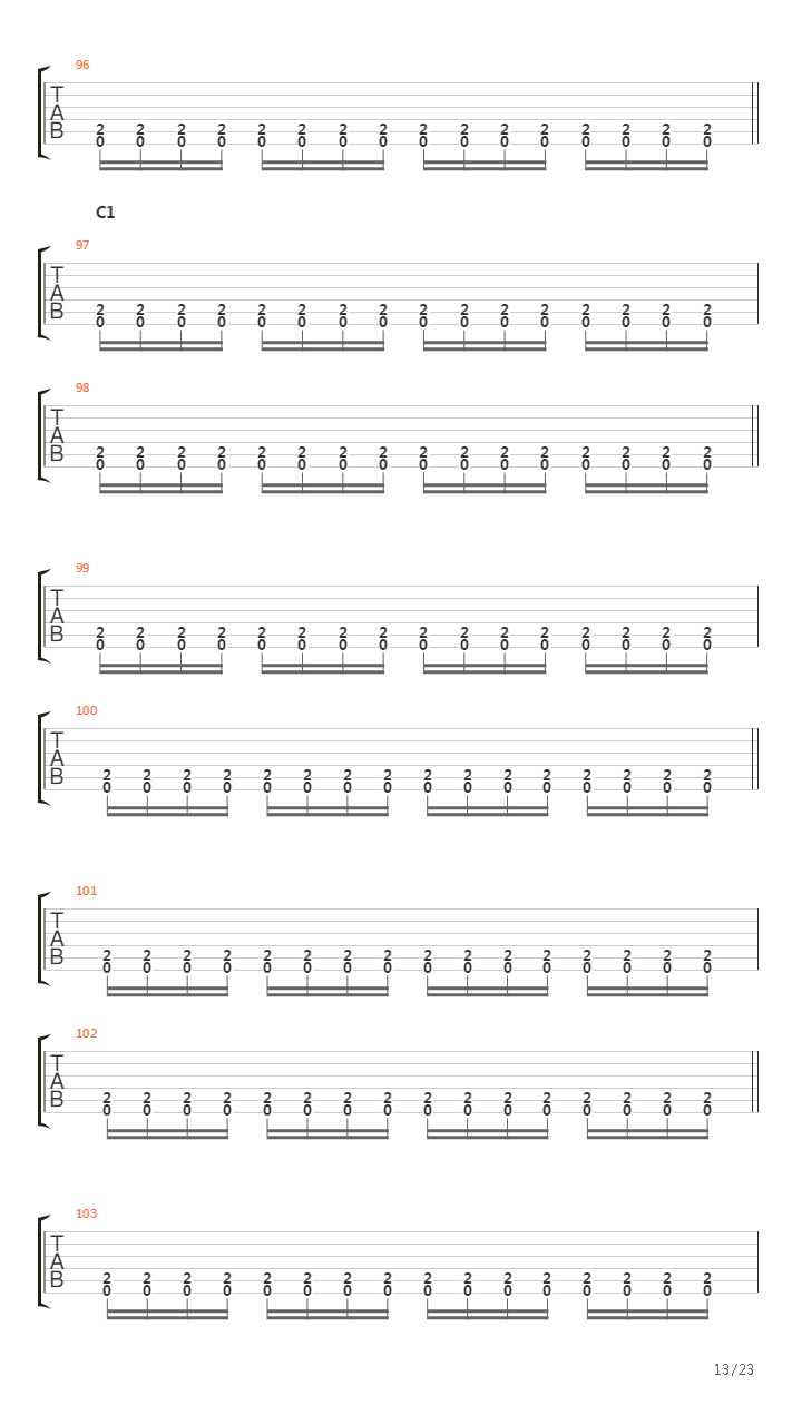 The Choir Of The Dead吉他谱