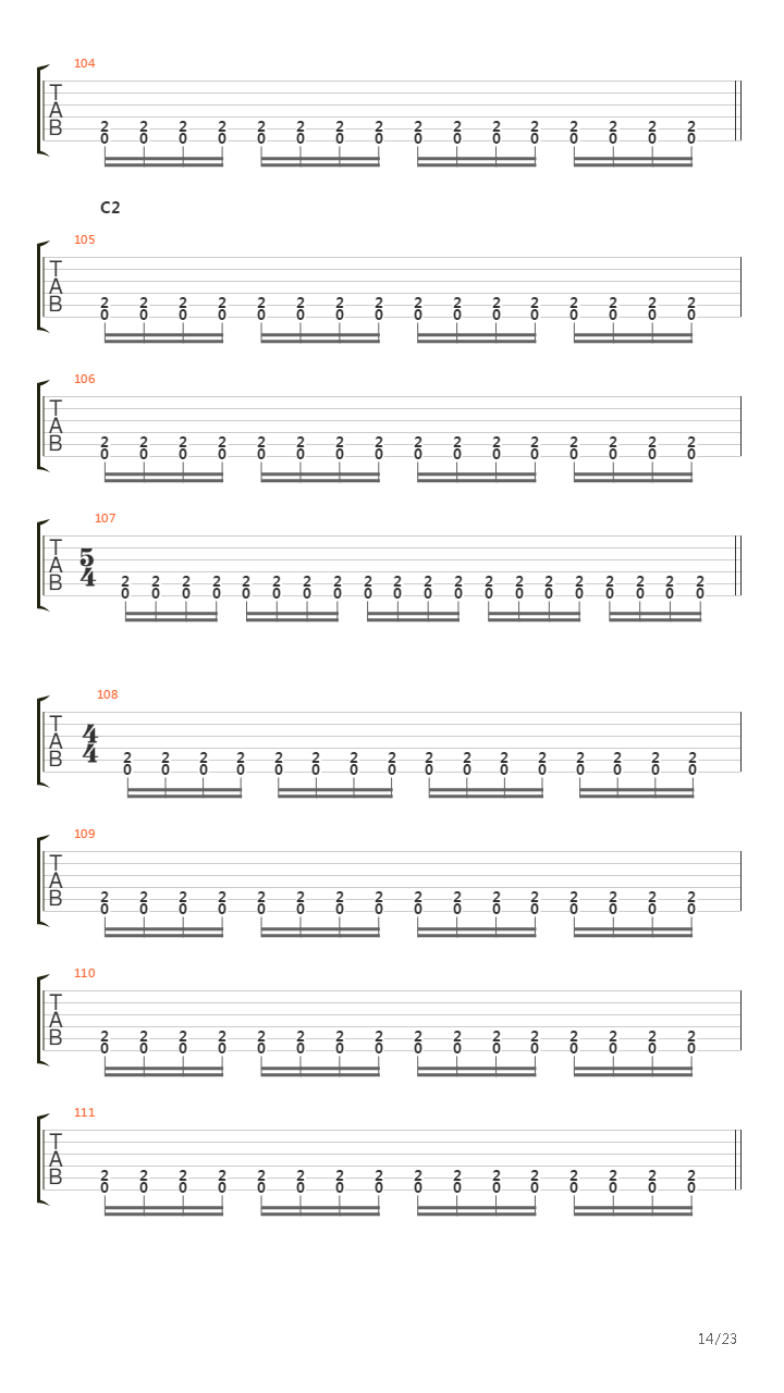 The Choir Of The Dead吉他谱