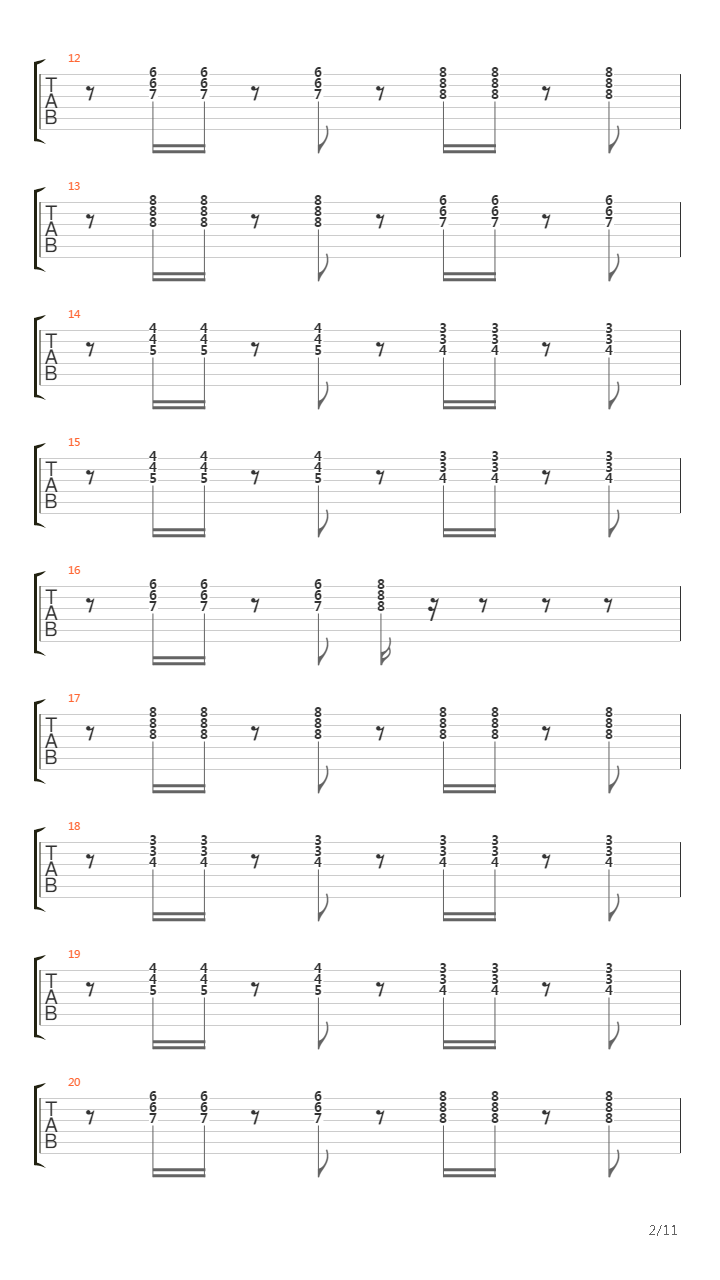 Korsakov吉他谱