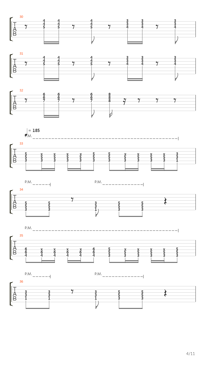 Korsakov吉他谱
