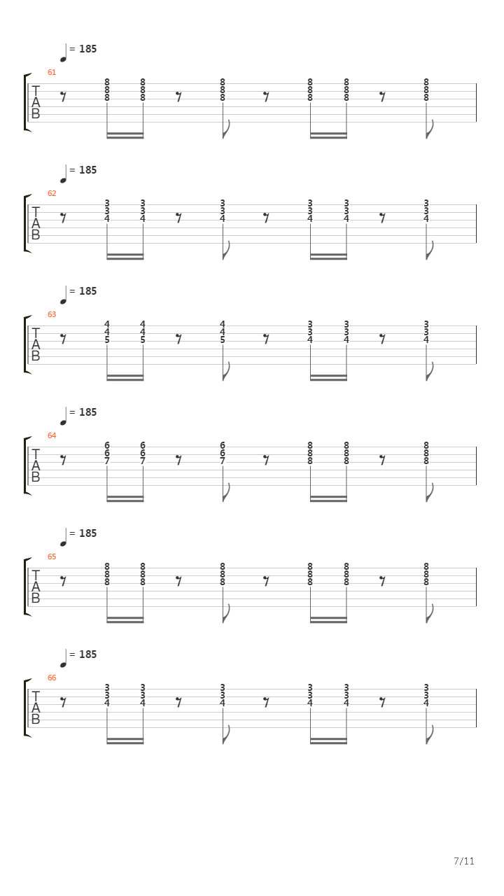 Korsakov吉他谱