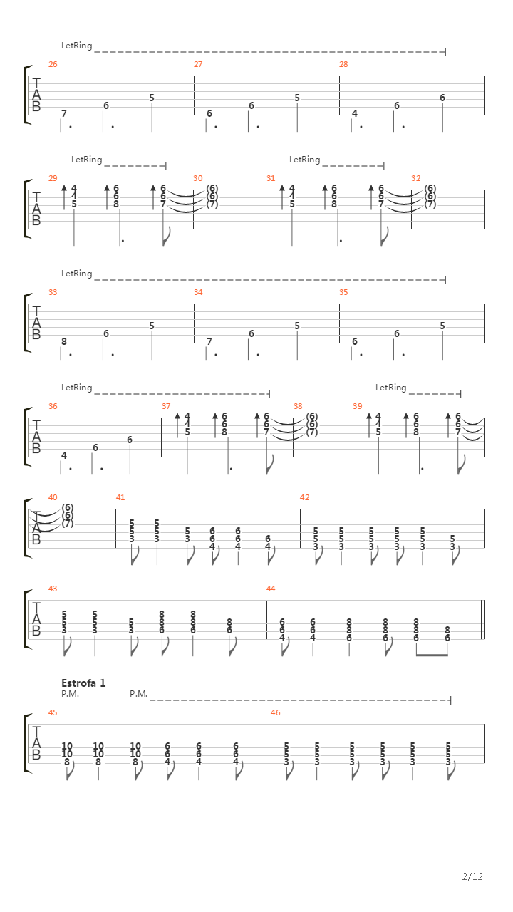 Tierra Quemada吉他谱