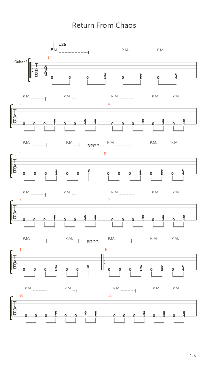 Return From Chaos吉他谱
