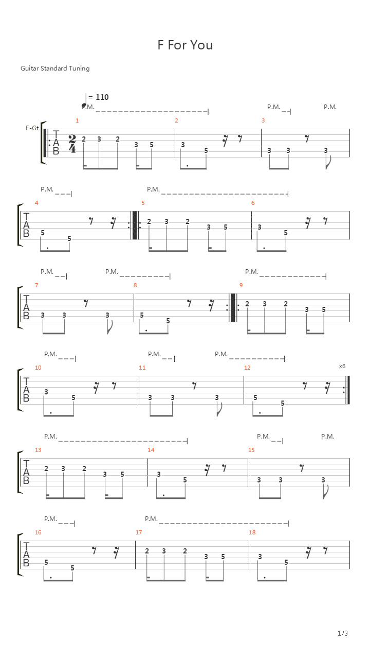 F For You吉他谱