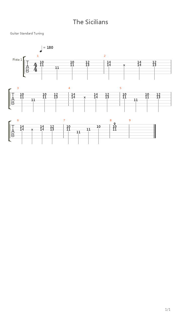 The Sicilians吉他谱