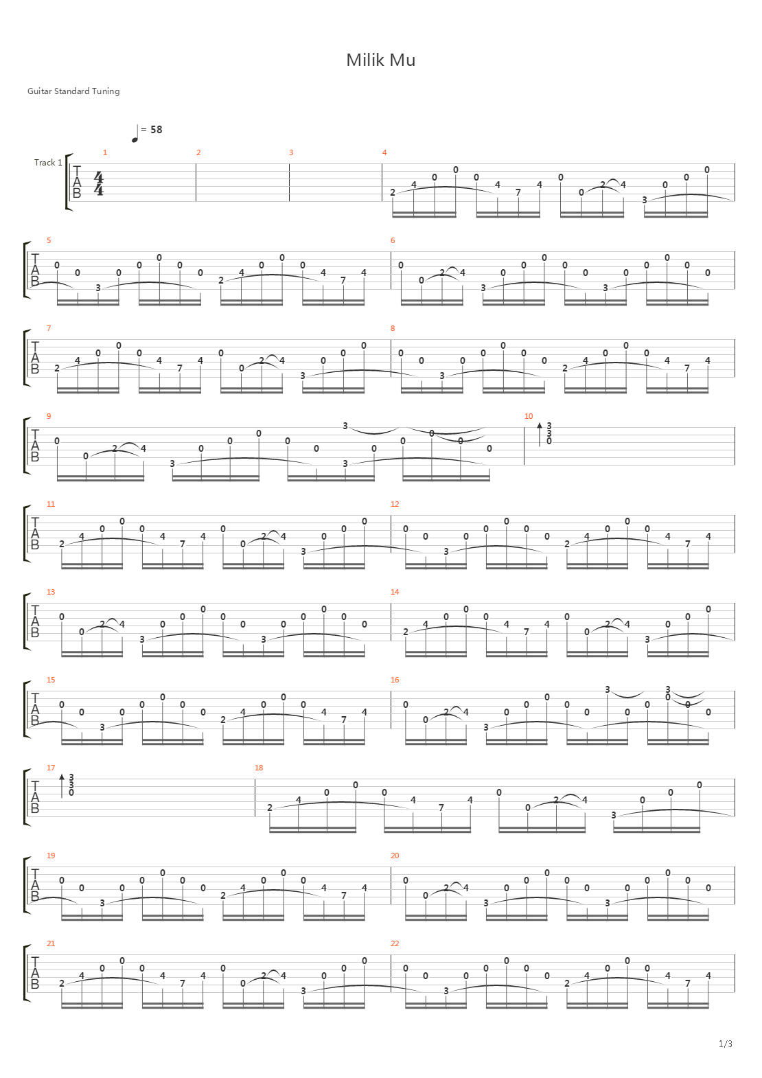 Milik Mu吉他谱