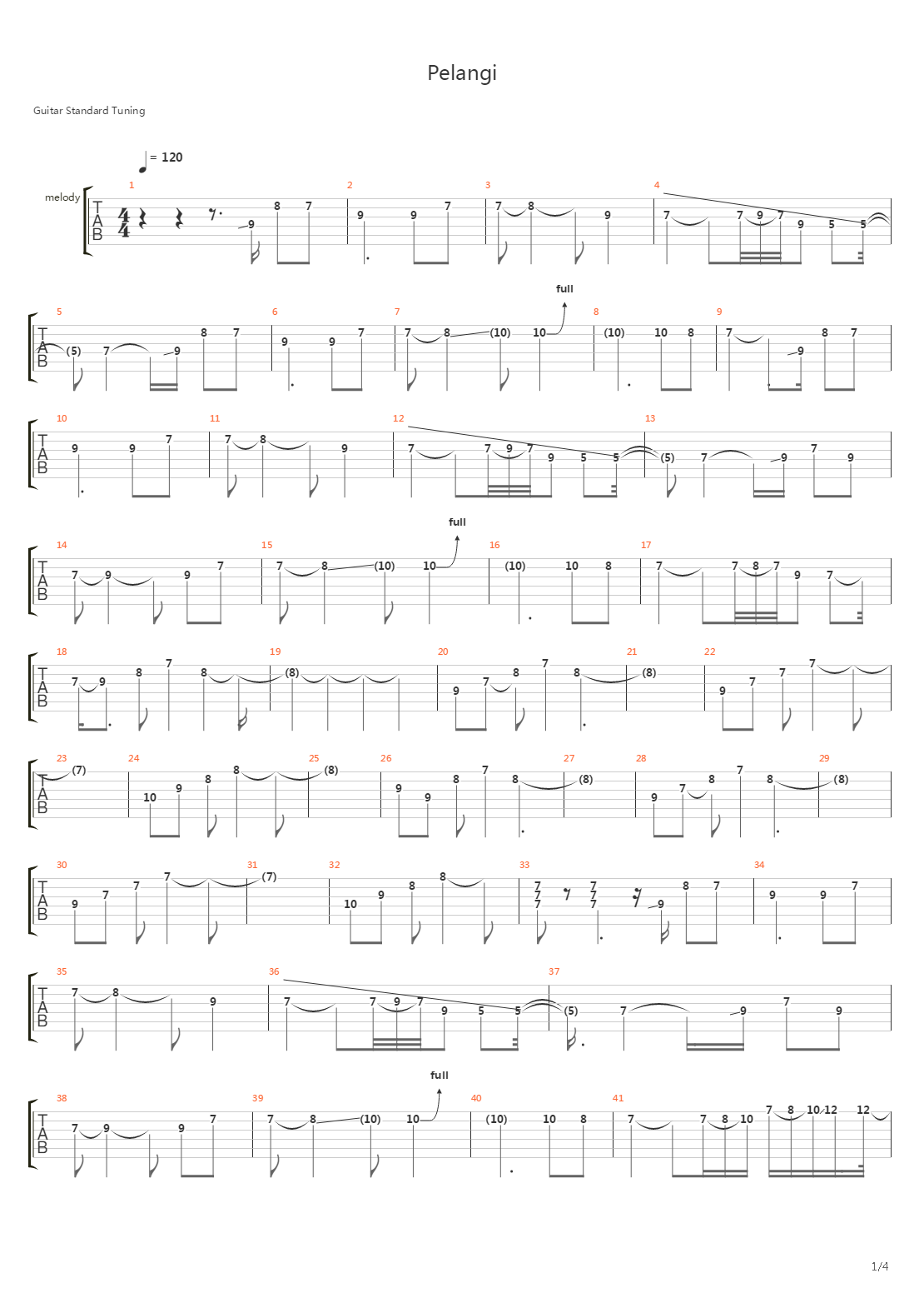 Pelangi吉他谱