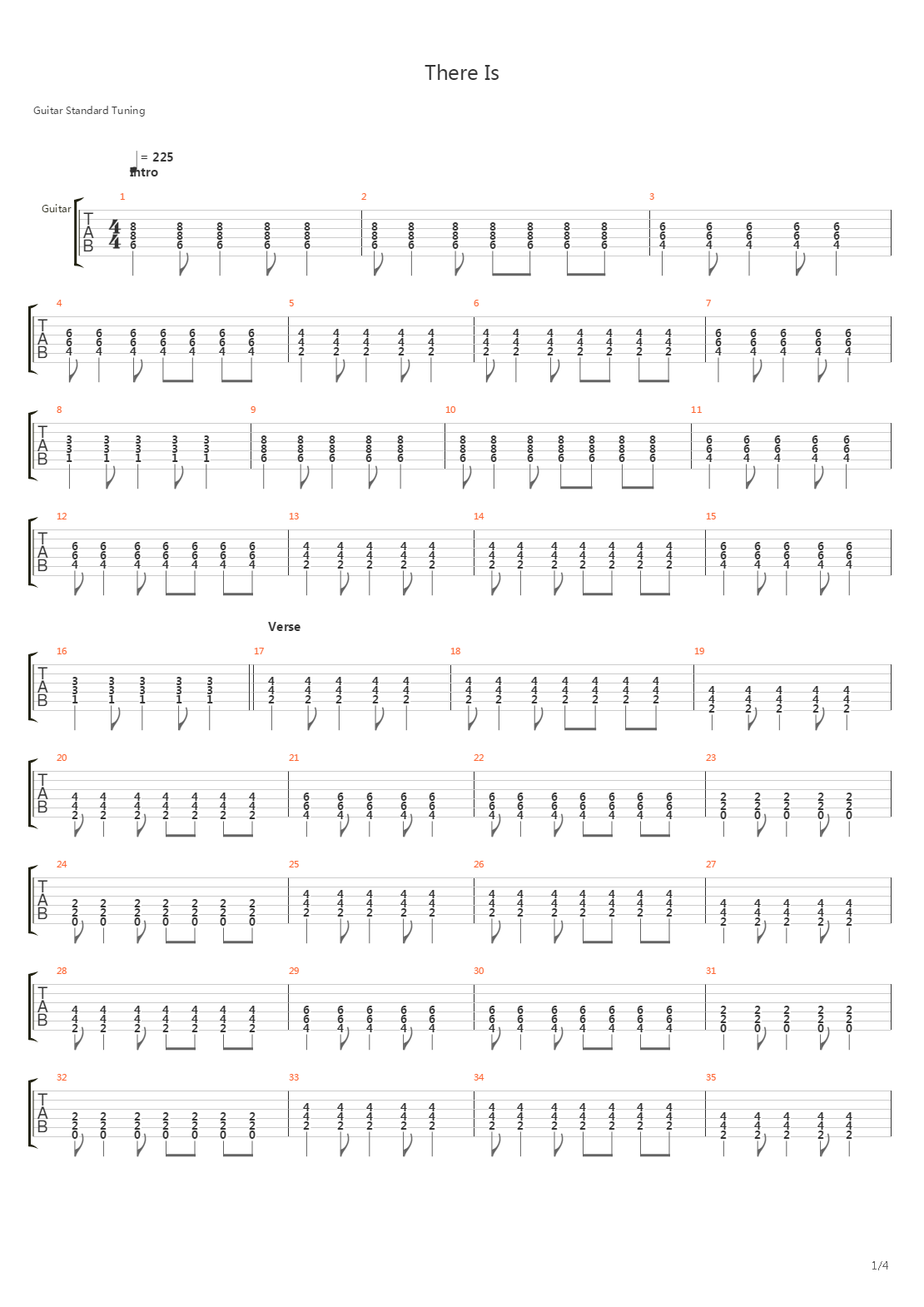 There Is吉他谱