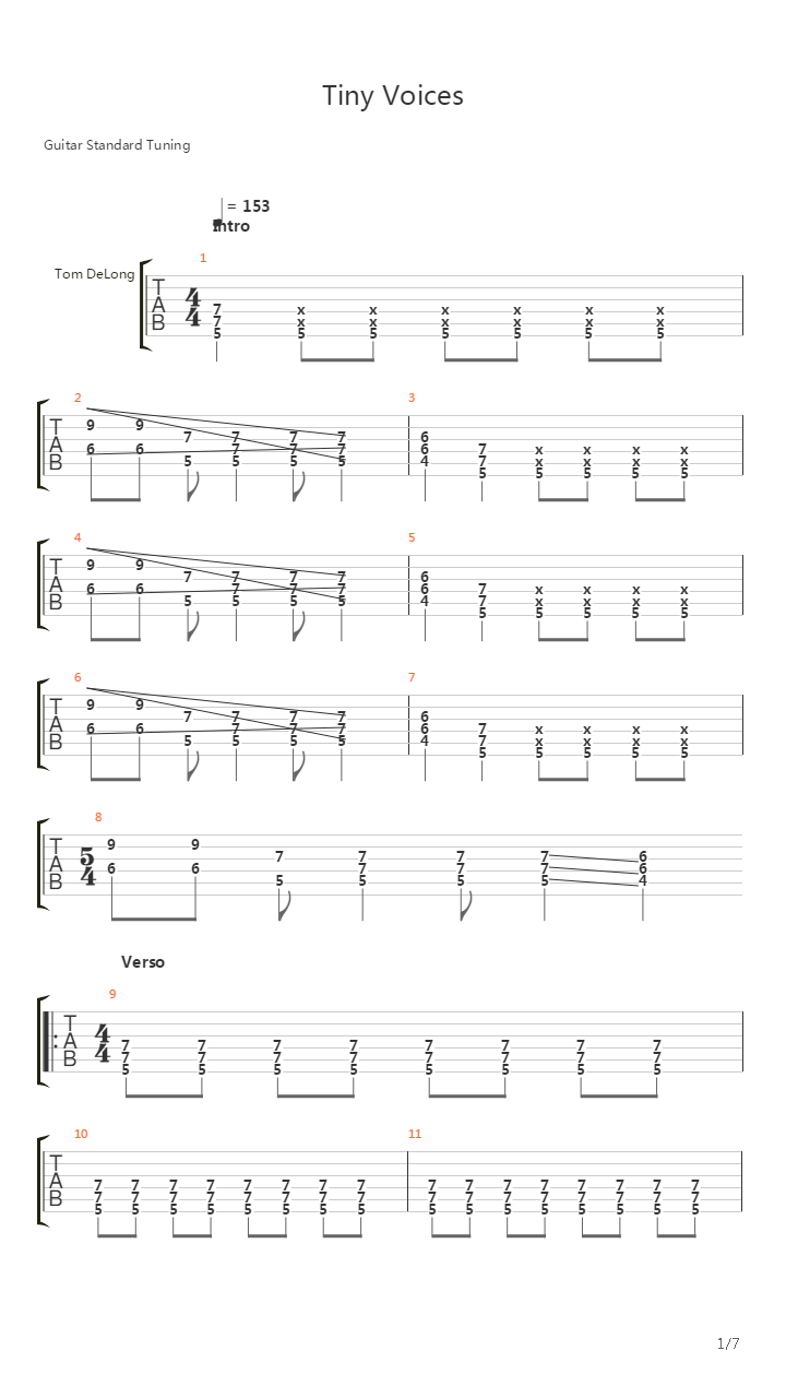 Tiny Voices吉他谱