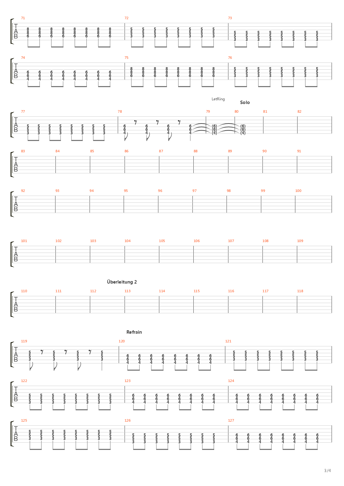 Zurueck In Schwarz吉他谱