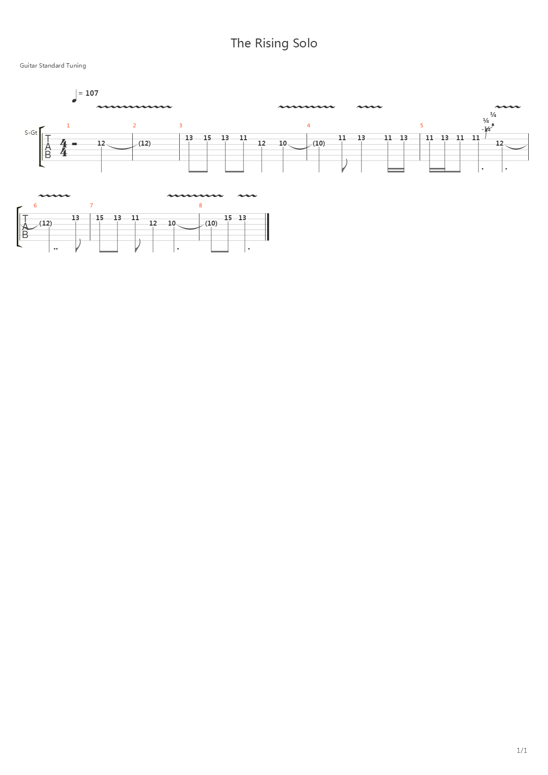 The Rising吉他谱