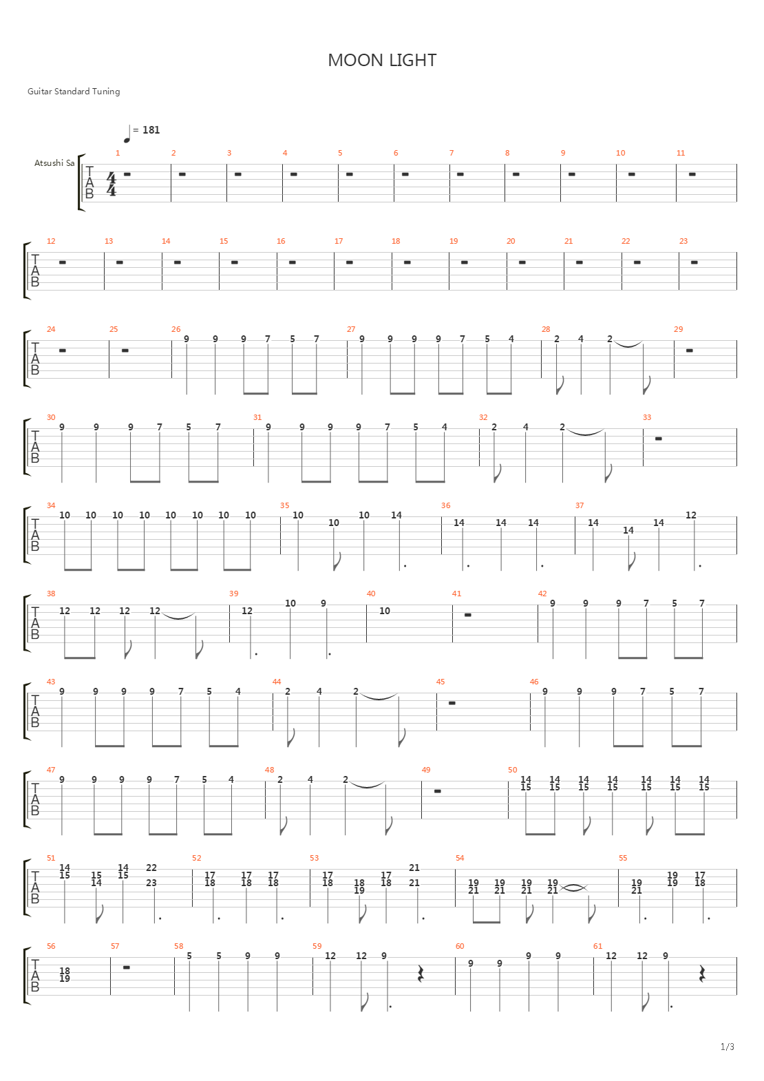Moon Light吉他谱
