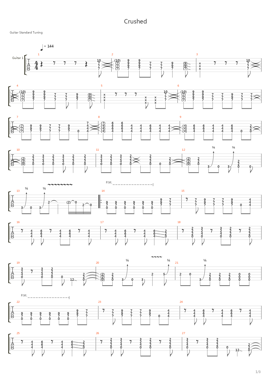 Crushed吉他谱