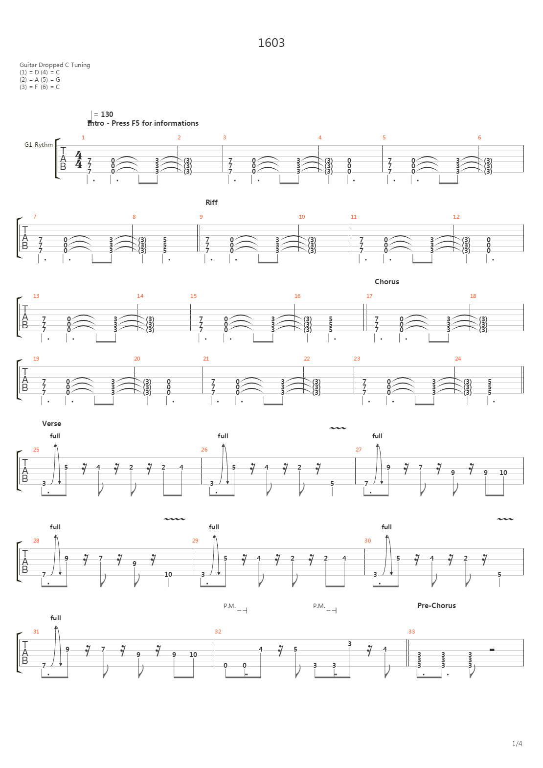 1603吉他谱