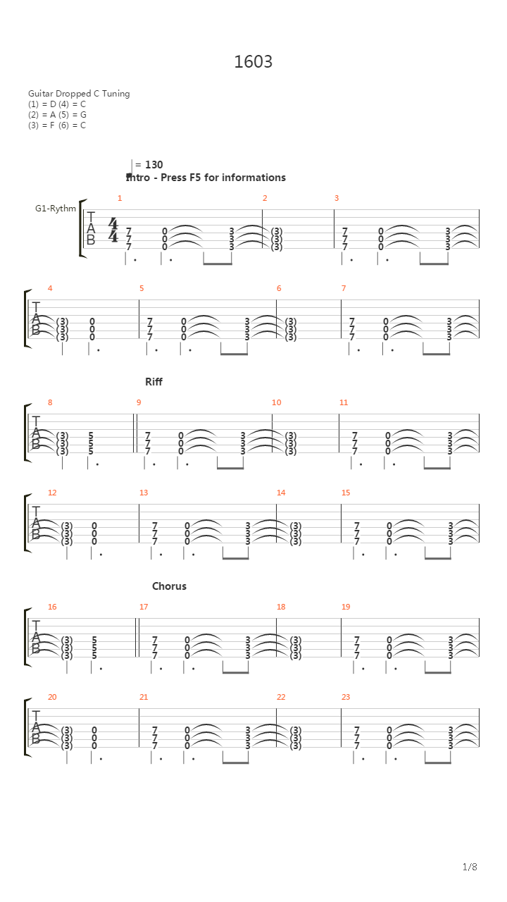 1603吉他谱